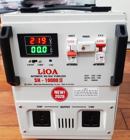 What is Lioa SH-10000 II? Model 10KVA Lioa Voltage Regulator 150V-250V Range New 2023