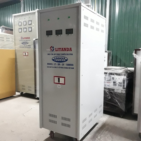 Ổn Áp 100KVA 3 Pha Lioa Litanda Đồng Hồ Led Điện Tử Model Mới 2022