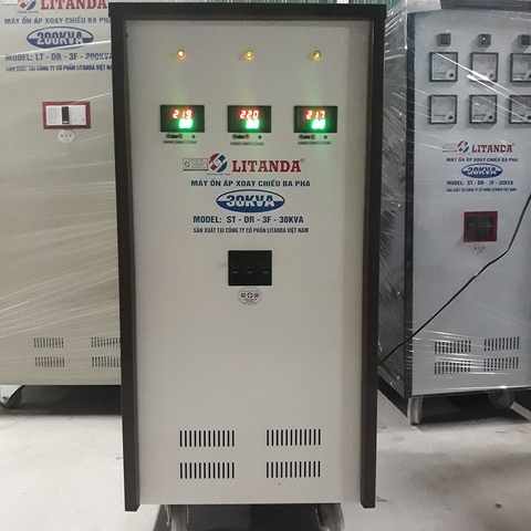 Ổn Áp 3 Pha 30KVA Đồng Hồ Led Điện Tử Đời Mới Chính Hãng Lioa Litanda