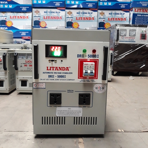 Ổn Áp 5KVA 1 Pha 5KW Lioa Litanda DRII-5000 II Dải 50V-250V NEW 2022