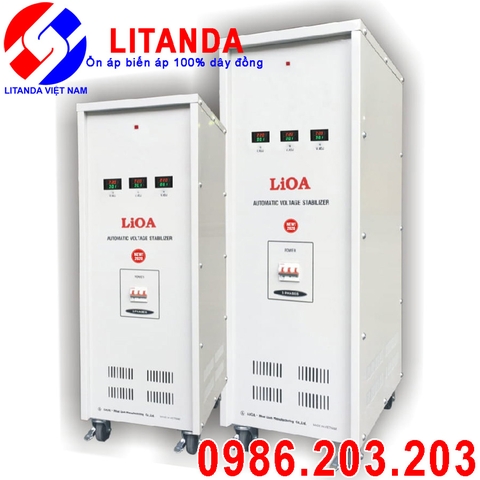 Ổn Áp LiOA 150KVA 3 Pha NM-150K II Dải 304V NEW 2021 Đồng Hồ Điện Tử