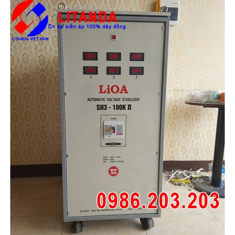 Ổn Áp LiOA 100KVA 3 Pha SH3-100K II Dải 260V-430V Thế Hệ Mới Nhất 2021