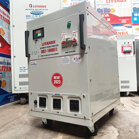 Ổn Áp Lioa 10KVA Dải 50V DRII-10000 II 10KW Dải 50V NEW 2023 Dây Đồng