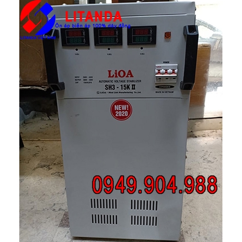 Ổn Áp Lioa 15KVA 3 Pha SH3-15K II Dải 260V-430V Điện Ra 380V/ 200V