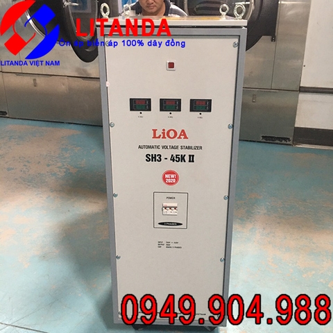 Ổn Áp LiOA 45KVA 3 Pha SH3-45K II Dải 260V Đời Mới 2021 Giá Tốt Nhất