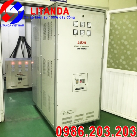 Ổn Áp LiOA 600KVA 3 Pha SH3-600K II Dải 260V-430V Phiên Bản Mới 2021