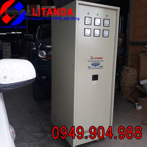 Ổn Áp Litanda 100KVA 3 Pha Dải 160V~430V Dây Đồng Giá Bao Nhiêu Tiền