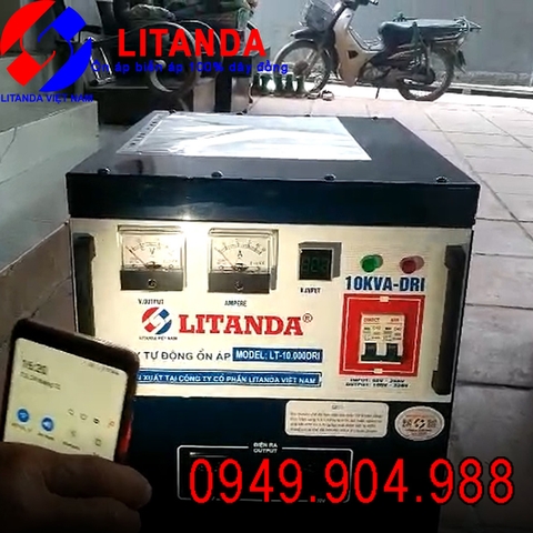 Ổn Áp Litanda 10KVA-DRI Dải 50V-250V Model 2021 Giao Tại Nhà Anh Nguyễn Quốc Doanh Xuân Mai - Hà Nội