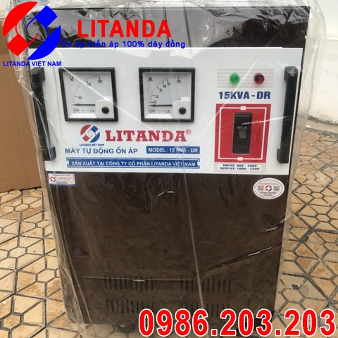 Ổn Áp Litanda 15KVA-DR Dải 90V-250V Phiên Bản Mới 2021 Giao Cho Khách Hàng Ở Hải Dương