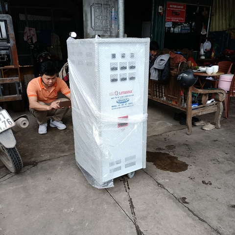 Ổn Áp Litanda 20KVA 3 Pha 20KW New 2022 Đồng Hồ Led Điện Tử Giá Tốt