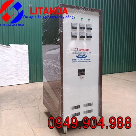 Ổn Áp Litanda 30KVA 3 Pha Dải 260V~430V Dây Đồng Chạy Êm Giá Tốt Nhất