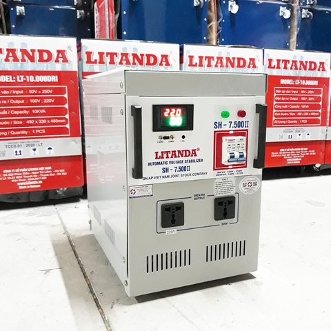 Ổn Áp Litanda 7.5KVA 1 Pha SH-7500II 7500W Dải 150V-250V Giá Bao Nhiêu