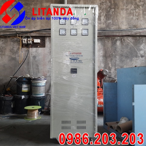 Ổn Áp Litanda 75KVA 3 Pha 75KW Dải 260V-430V Đã Lắp Xong Cho Khách Hàng Ở Dương Ổ Bắc Ninh