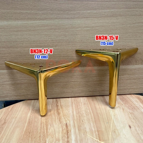 Chân sofa bán nguyệt BN3N màu vàng 12cm - 15cm