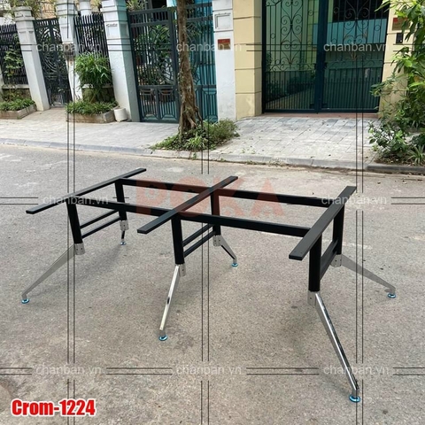 Chân bàn cụm 4 mạ crom KT 1200x2400mm CROM-1224