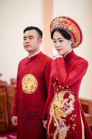 Tổng hợp các mẫu Áo Dài Cưới Áo Dài Cặp Đôi Rồng Phượng
