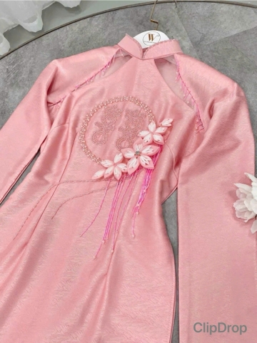 Áo Dài Cưới Cặp Đôi Họa Tiết Chữ Hỷ Đính Đá Sang Trọng