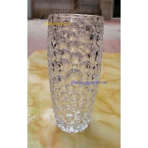 Lọ hoa thủy tinh bi trắng