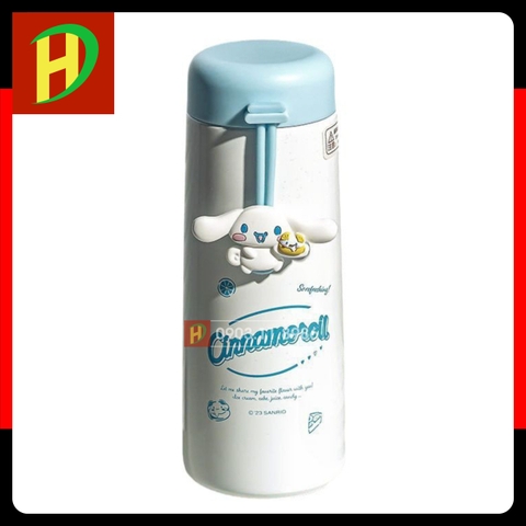 Bình giữ nhiệt Kuromi, Hangyodon, My Melody, Pochacco, Cinnamoroll inox 304, dung tích 350ml