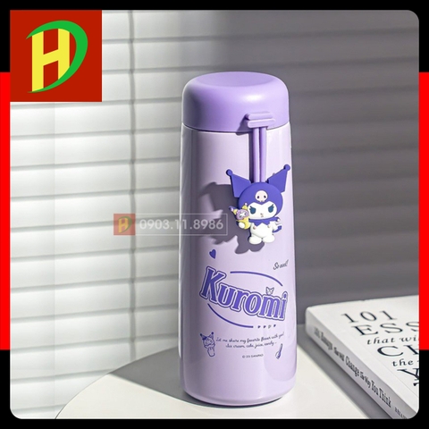 Bình giữ nhiệt Kuromi, Hangyodon, My Melody, Pochacco, Cinnamoroll inox 304, dung tích 350ml