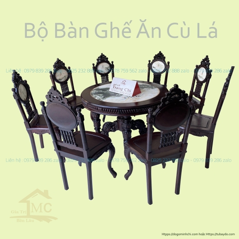 Bộ Ghế Ăn Bàn Tròn Rộng Louis