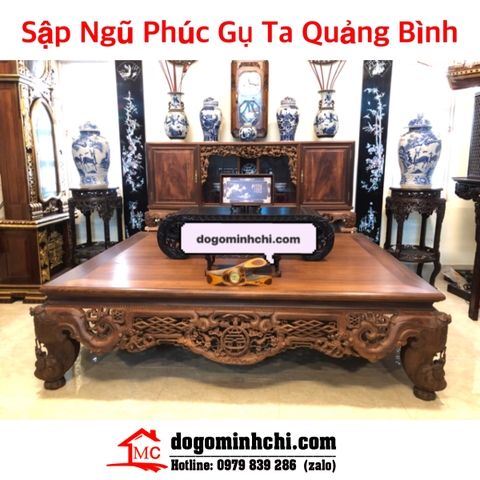 Bộ Sập Ngũ Phúc Gỗ Gụ Ta 