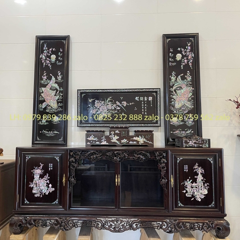 Cặp Tranh Cá Chép Lý Ngư Vọng Nguyệt Khảm Ốc Đẹp 1