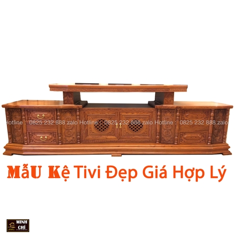 Mẫu Kệ Tivi Đẹp Rộng Rãi Kết Hợp Bày Đồ