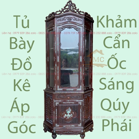 Tủ Góc Khảm Cẩn Ốc Góc 60 1