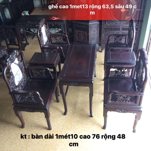 Bộ Vách Trúc Dưa Gỗ Gụ 1