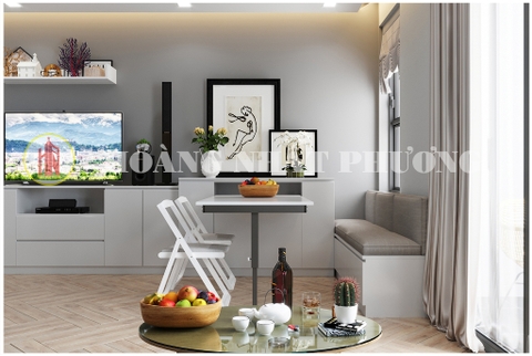 THIẾT KẾ NỘI THẤT CĂN HỘ OFFICETEL SUNRISE CITYVIEW, Q7 (40M2)