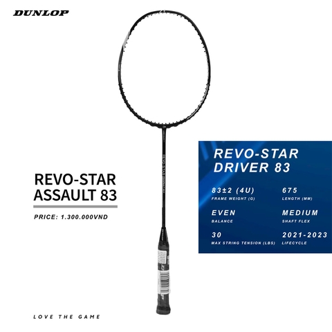 Vợt cầu lông Dunlop Revo Star Driver 83 - Vợt cân bằng linh hoạt