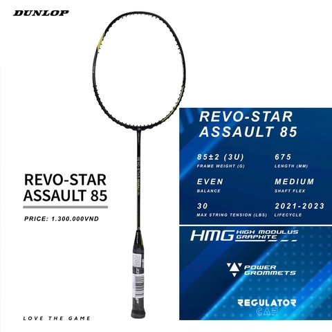 Vợt cầu lông Dunlop Revo Star Assault 85 - Vợt cân bằng linh hoạt