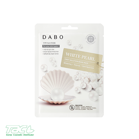 Bộ 10 miếng Mặt nạ Ngọc trai trắng - Dabo First Solution Mask Pack White Pearl