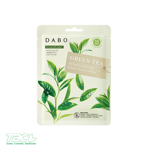 Bộ 10 miếng Đắp mặt nạ DABO Trà Xanh cao cấp Hàn Quốc