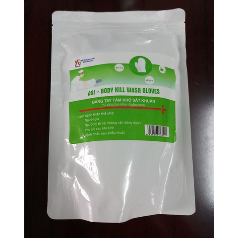 Găng Tay Tắm Khô Sát khuẩn - ASI body kill wash gloves