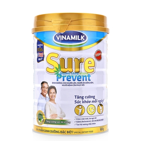 Sữa bột Vinamilk Sure Prevent 900g - dinh dưỡng cho người lớn