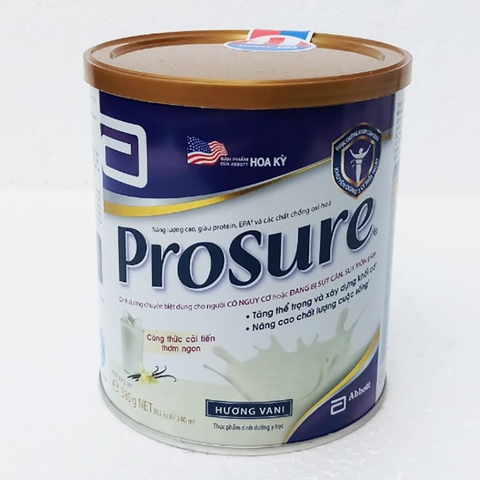 Sữa Prosure hương vani 380g- Dinh dưỡng chuyệt biệt cho người bị sụt cân, suy mòn do ung thư