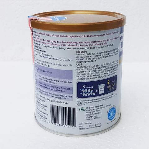 Sữa Prosure hương vani 380g- Dinh dưỡng chuyệt biệt cho người bị sụt cân, suy mòn do ung thư