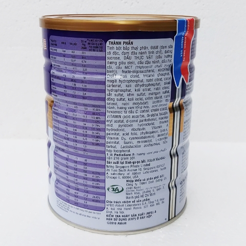 Sữa Pediasure B/A hương vani 850g - hệ dưỡng chất tiên tiến dành cho trẻ biếng ăn từ 1 đến 10 tuổi