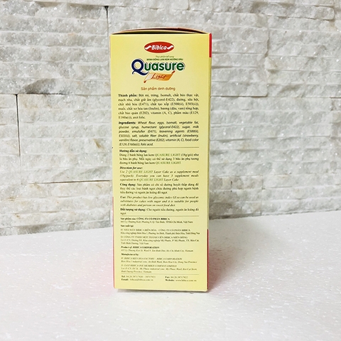 Bánh Bông Lan Quasure Light Dâu Hộp 126 Gam- cho người tiểu đường, ăn kiêng