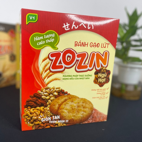 Bánh Gạo Lứt Hạt Điều - Ngũ Hạt Zozin (Hộp 150gram)