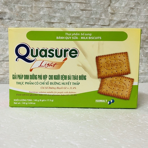 Bánh Quy Quasure Light Sữa 140 Gam- cho người tiểu đường ăn kiêng