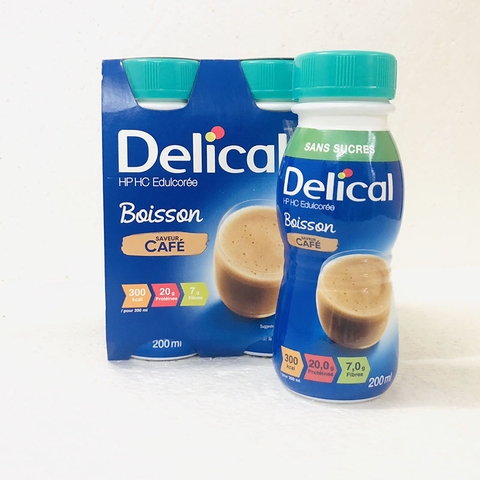 Sữa Delical Vị Cafe Không Đường 200ml Uống Liền- Cho Người Phẫu Thuật, Ung Thư, Tiểu Đường -HỖ TRỢ PHÍ SHIP TỚI 30K KHI MUA TỪ 2 LỐC