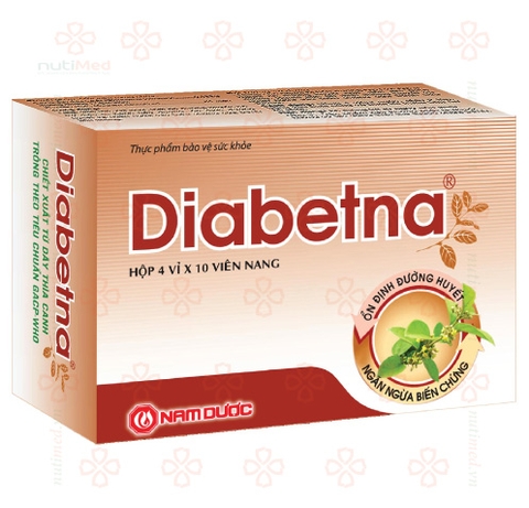 Viên tiểu đường Diabetna - Dây thìa canh- Hộp 40 Viên