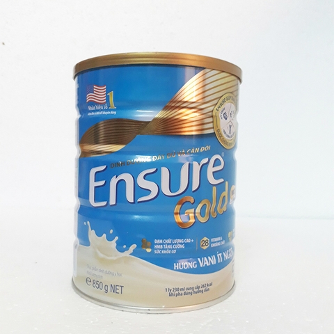 Sữa Ensure Gold ít ngọt hương vani 850g