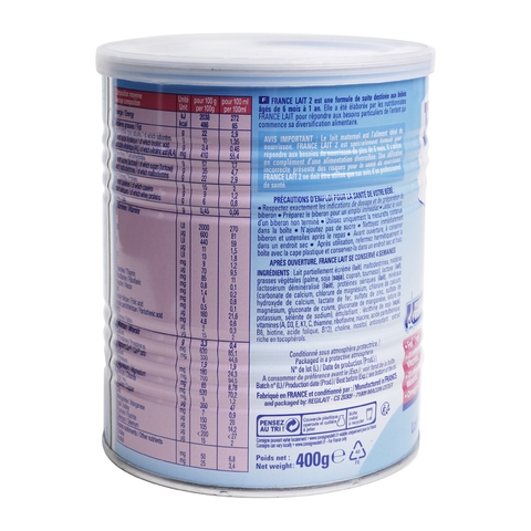 Sữa France Lait 2- 400g- HẠN SỬ DỤNG ĐẾN 12/8/2020- GIẢM GIÁ SÂU
