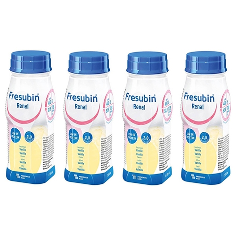 Sữa Fresubin Renal Vanilla 200ml lốc 4 chai- cho người bệnh thận-HỖ TRỢ PHÍ SHIP TỚI 30K KHI MUA TỪ 2 LỐC