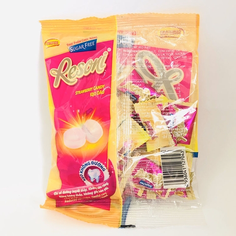 Kẹo dâu Resoni cho người tiểu đường - túi 60g