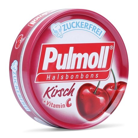 Kẹo ngậm ho không đường vị cherry krisch Pulmoll (50g/hộp)
